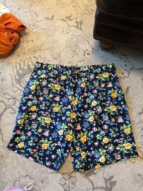 Polo Ralph Lauren Linen-Cotton Blend Floral Chino Shorts